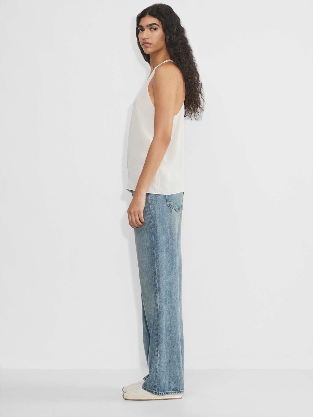 Wilfred Pale Blue Racerback Pocket Tank 100% SILK - Picture 2 of 7